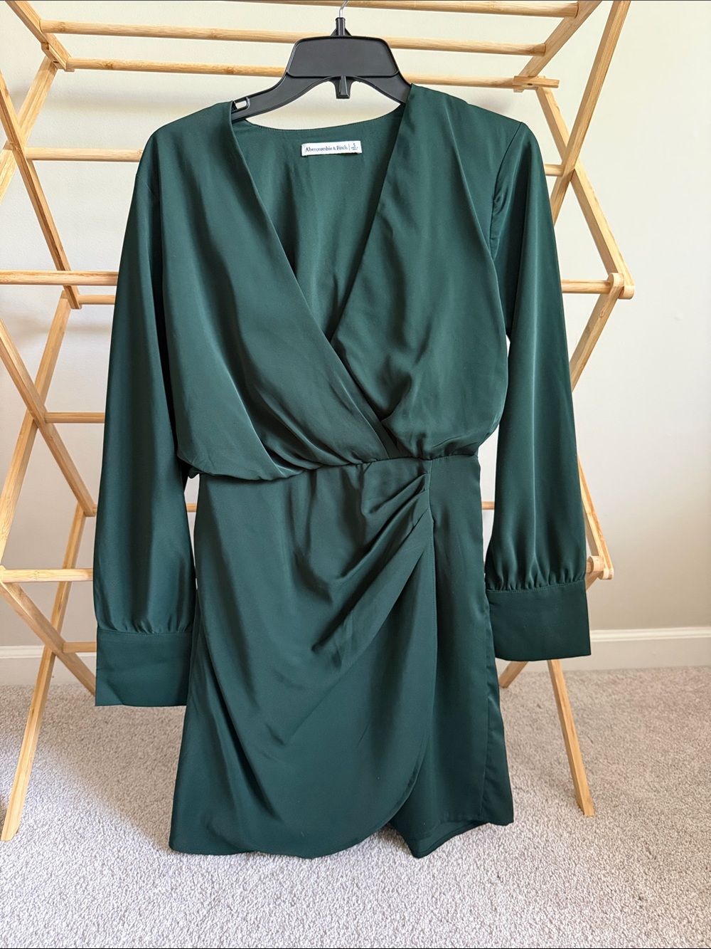 Abercrombie & Fitch Emerald Green Long Sleeve Mini Dress